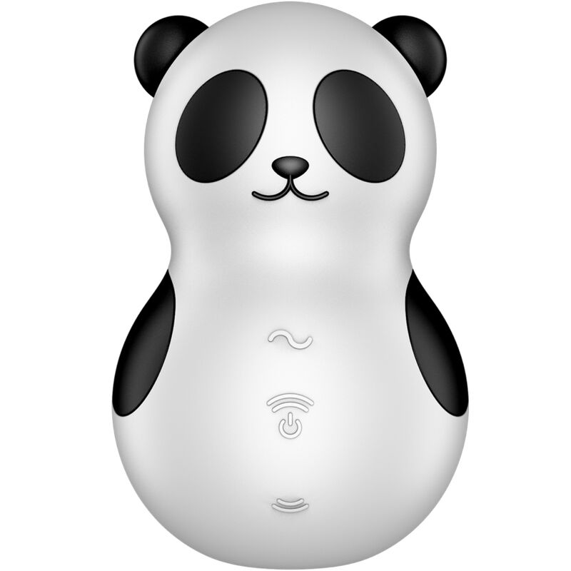 SATISFYER AIR PULSE Pocket Panda Stimulateur & Vibrateur Noir Blanc — vue détaillée