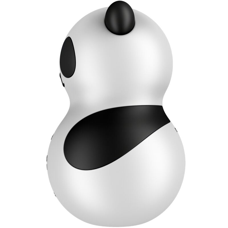 SATISFYER AIR PULSE Pocket Panda Stimulateur & Vibrateur Noir Blanc — vue arrière