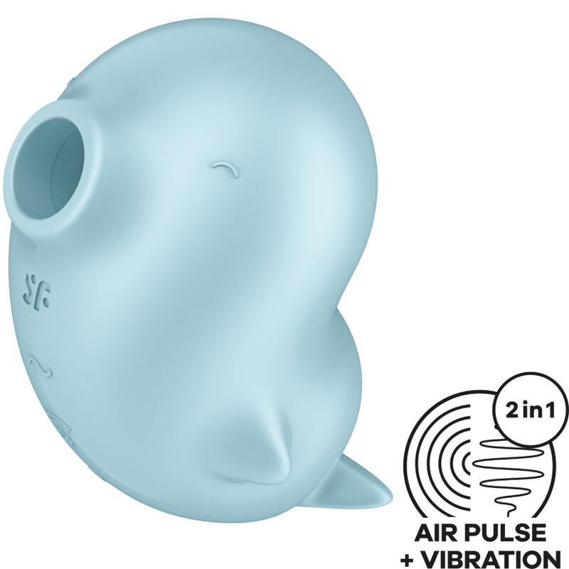 SATISFYER AIR PULSE Sassy Seal Stimulateur Vibrateur Bleu - Aura Intime