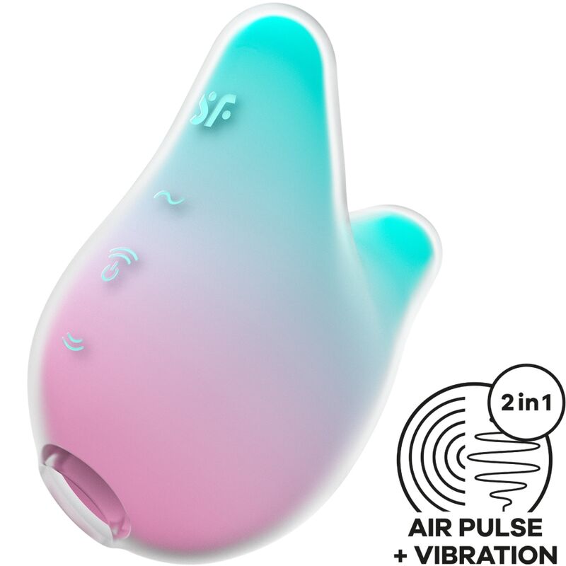 SATISFYER AIR PULSE Mermaid Vibes Stimulateur & Vibrateur Menthe Rose - Aura Intime