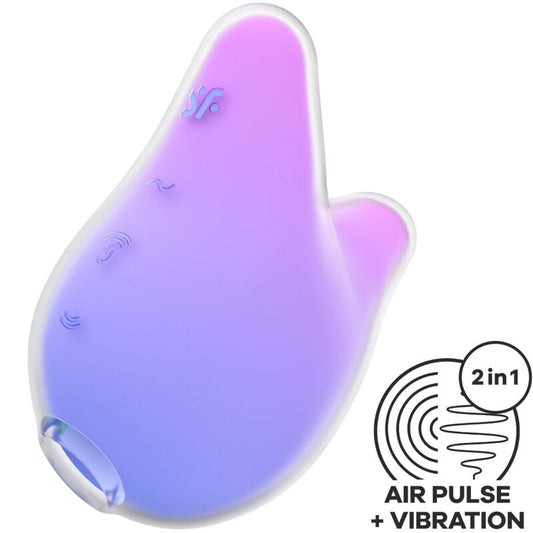 SATISFYER AIR PULSE Mermaid Vibes Stimulateur & Vibrateur Violet Rose - Aura Intime
