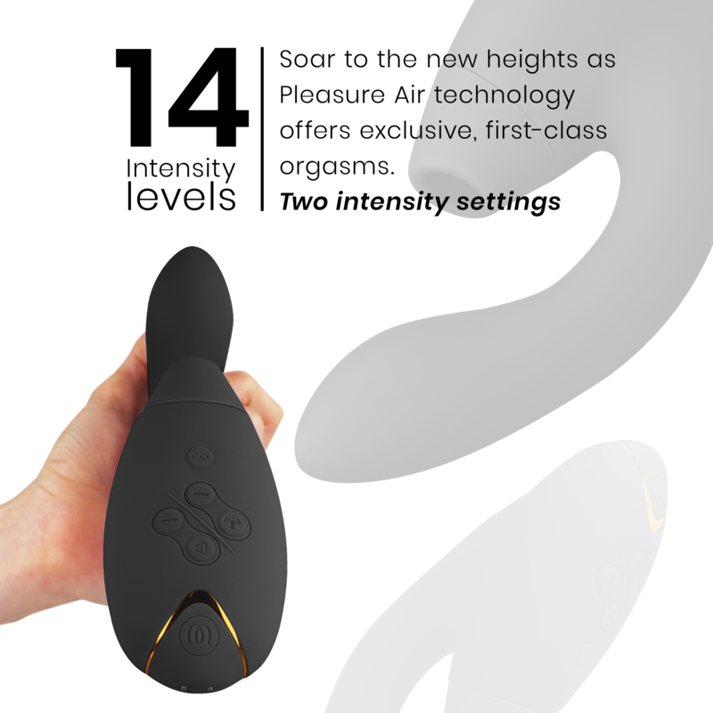 WOMANIZER Stimulateur Duo 2 Noir — accessoires inclus