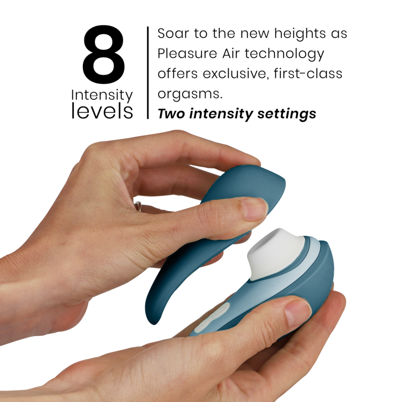 WOMANIZER Liberty 2 Stimulateur Clitoris Aspiration Bleu — accessoires inclus