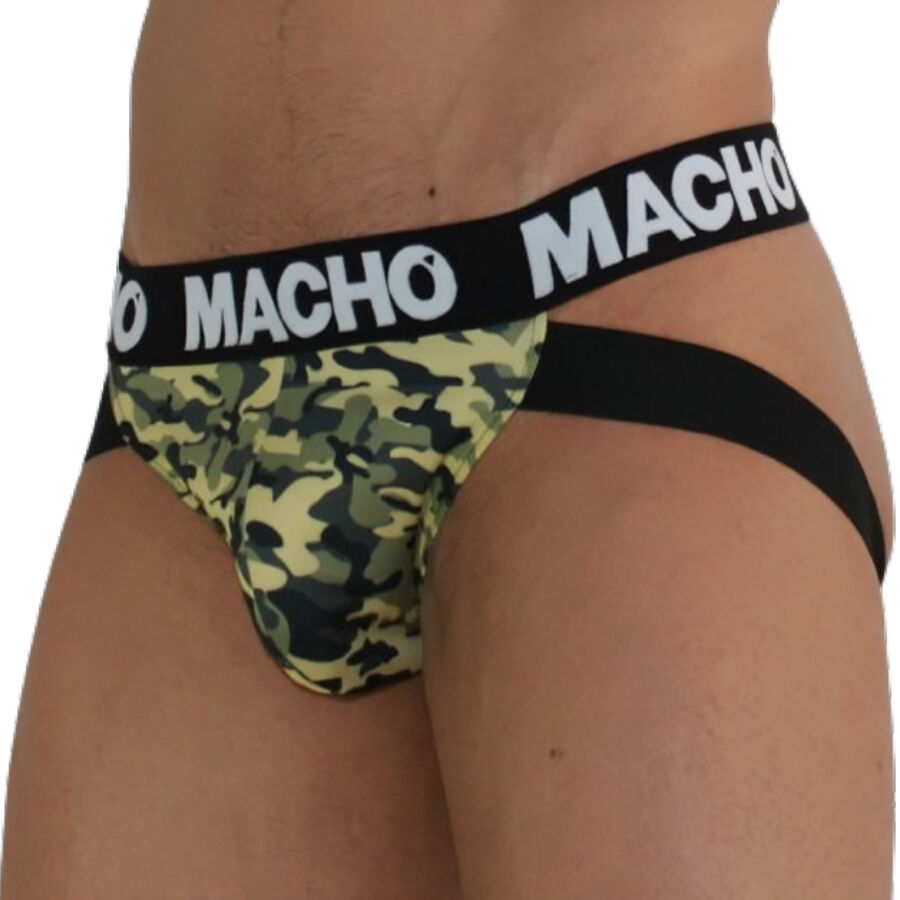 MACHO UNDERWEAR Mx28Mv Jock Militaire Vert S — vue détaillée