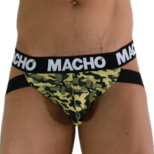 MACHO UNDERWEAR Mx28Mv Jock Militaire Vert S - Aura Intime