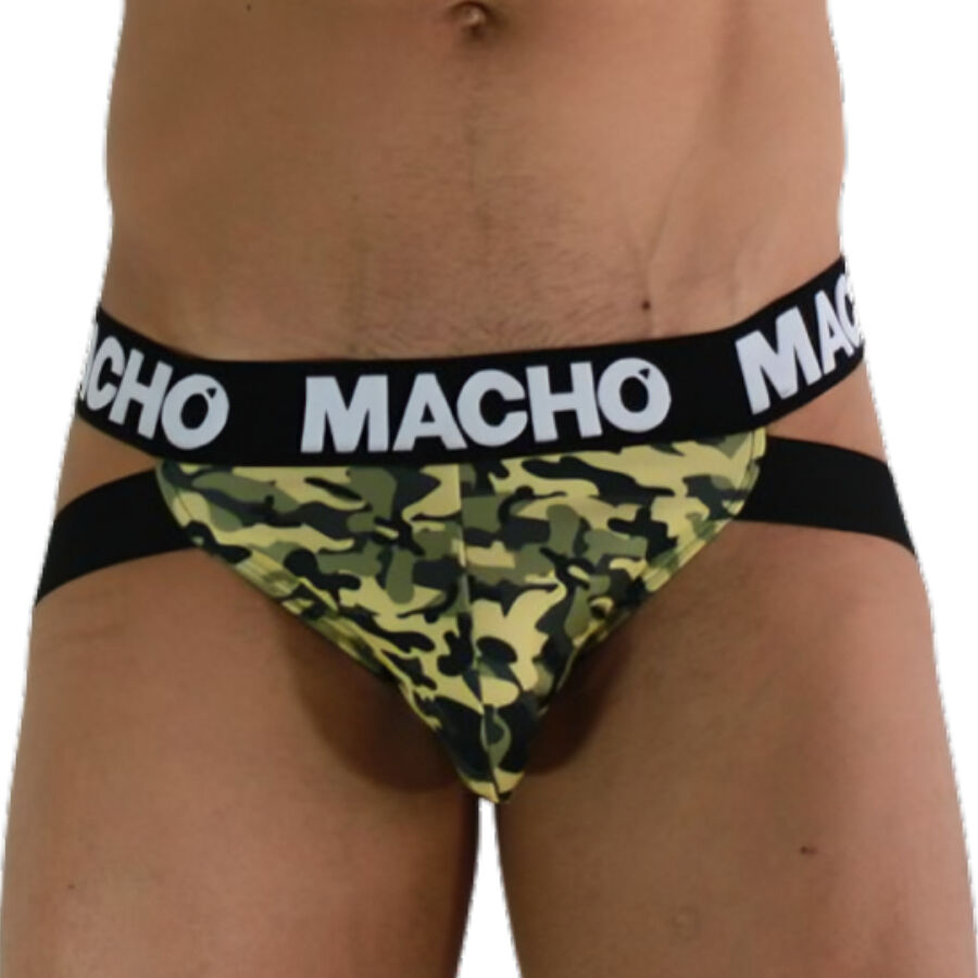 MACHO UNDERWEAR Mx28Mv Jock Militaire Vert M - Aura Intime