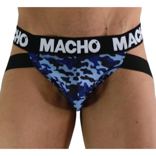 MACHO UNDERWEAR Mx28Ma Jock Bleu Militaire L - Aura Intime