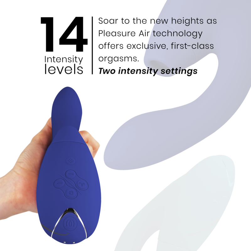 WOMANIZER Duo 2 Stimulateur Bleu — accessoires inclus