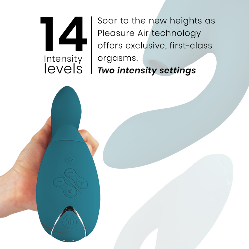 WOMANIZER Duo 2 Stimulator Bleu Pétrole — accessoires inclus