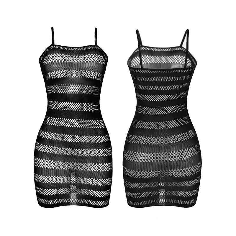SUBBLIME DRESSES 951733 Robe Réseille Rayures Noires Taille Unique — vue alternative