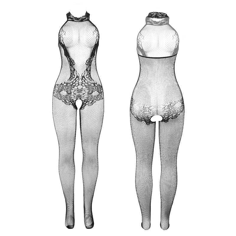 SUBBLIME BODYSTOCKINGS 951801 Bodystocking Résille Dentelle Sans Fourreau Col Mo... — vue arrière
