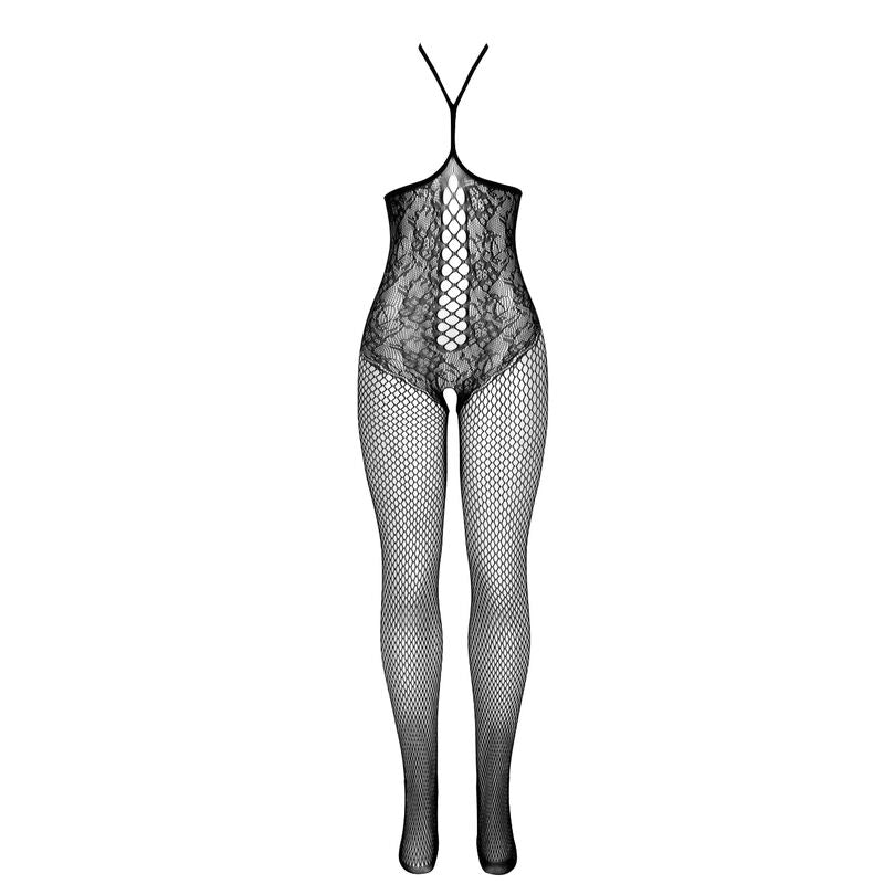 SUBBLIME BODYSTOCKINGS 951849 Bodystocking Résille Ouvert Col Licou Noir Taille ... — vue arrière
