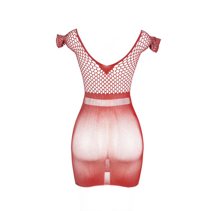SUBBLIME DRESSES 951924 Robe Courte Crochet Rouge Taille Unique — accessoires inclus