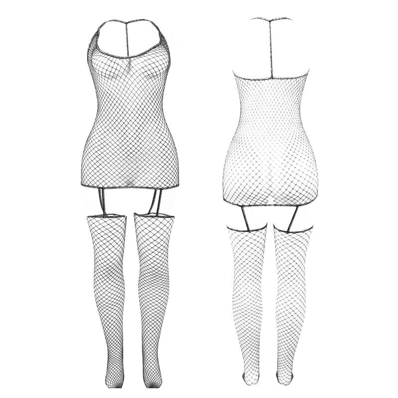 SUBBLIME BODYSTOCKINGS 951955 Bodystocking Réseille Brillante Taille Unique — vue arrière