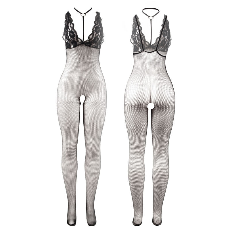 SUBBLIME BODYSTOCKINGS 951993 Bodystocking Résille Transparente Noire Sans Fourr... — vue alternative