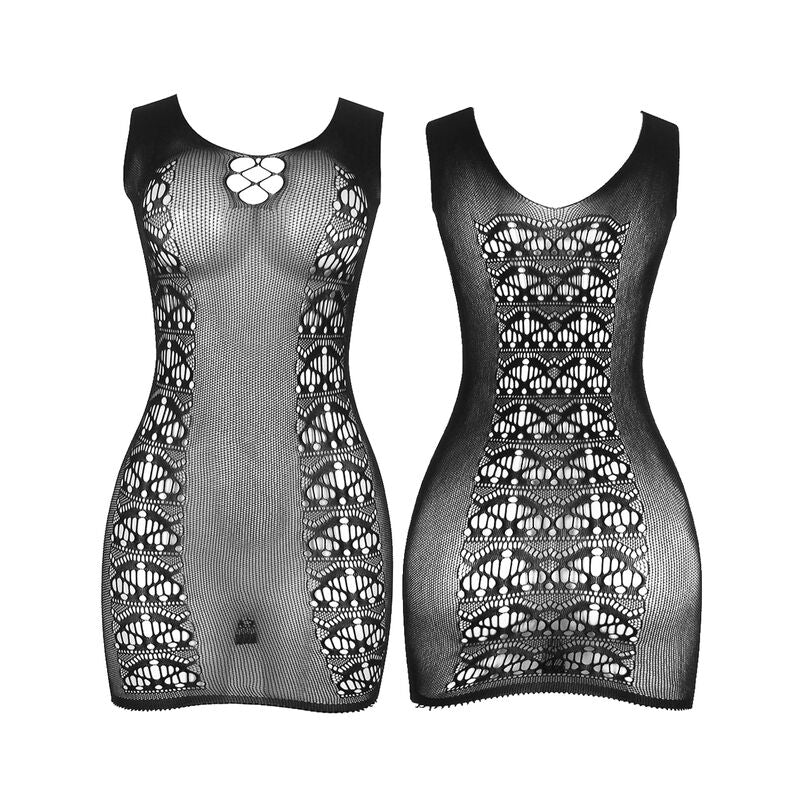 SUBBLIME DRESSES 952167 Robe Court Résille Élastique Noir Taille Unique — vue arrière