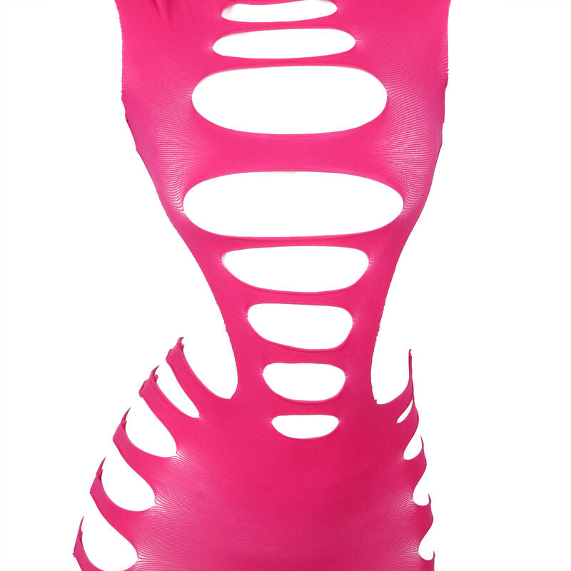 SUBBLIME DRESSES 952273 Robe Résille Élastique Manches Longues Rose Taille... — vue arrière