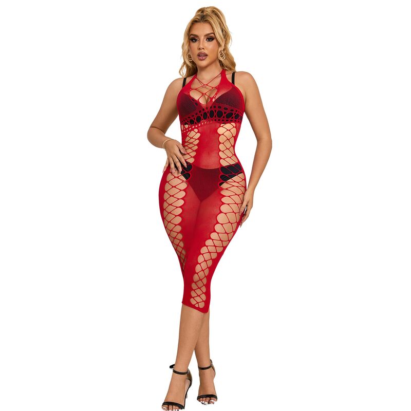 SUBBLIME DRESSES 952327 Robe Longue Réseille Rouge Taille Unique - Aura Intime