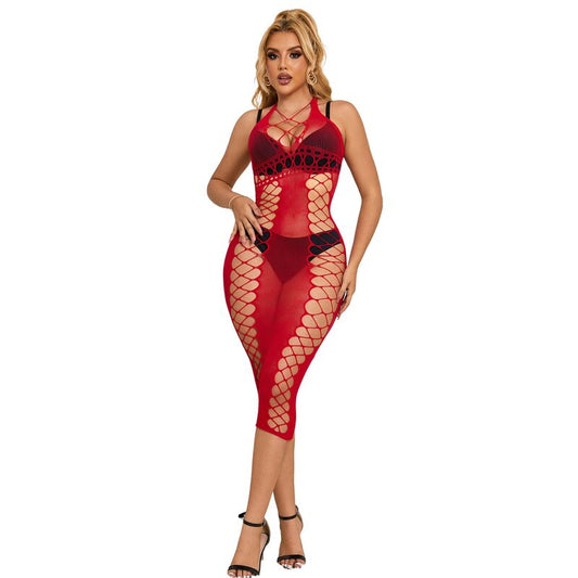SUBBLIME DRESSES 952327 Robe Longue Réseille Rouge Taille Unique - Aura Intime