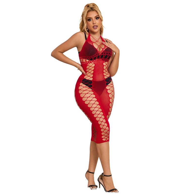 SUBBLIME DRESSES 952327 Robe Longue Réseille Rouge Taille Unique — vue alternative