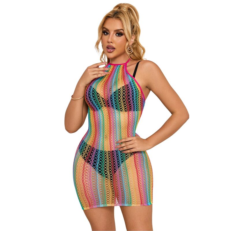 SUBBLIME DRESSES 952341 Robe Réseille Arc--Ciel Taille Unique — vue arrière