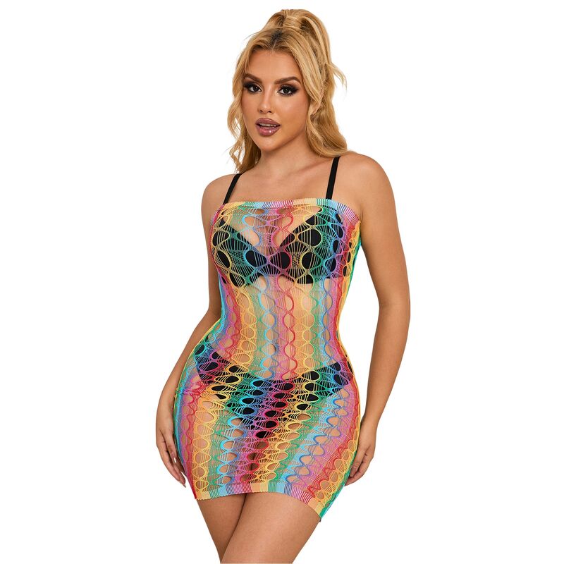 SUBBLIME DRESSES 952365 Robe Réseille Épaules Nues Arc--Ciel Taille Unique — vue alternative