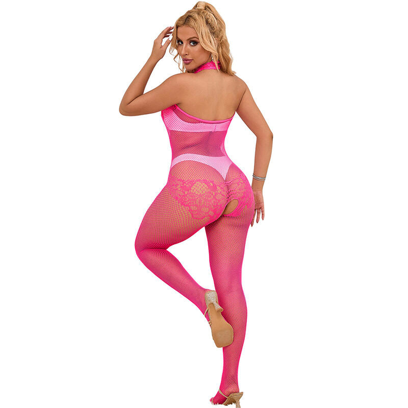 SUBBLIME BODYSTOCKINGS 952389 Bodystocking Résille Dentelle Sans Fourrure Col Mo... — vue détaillée