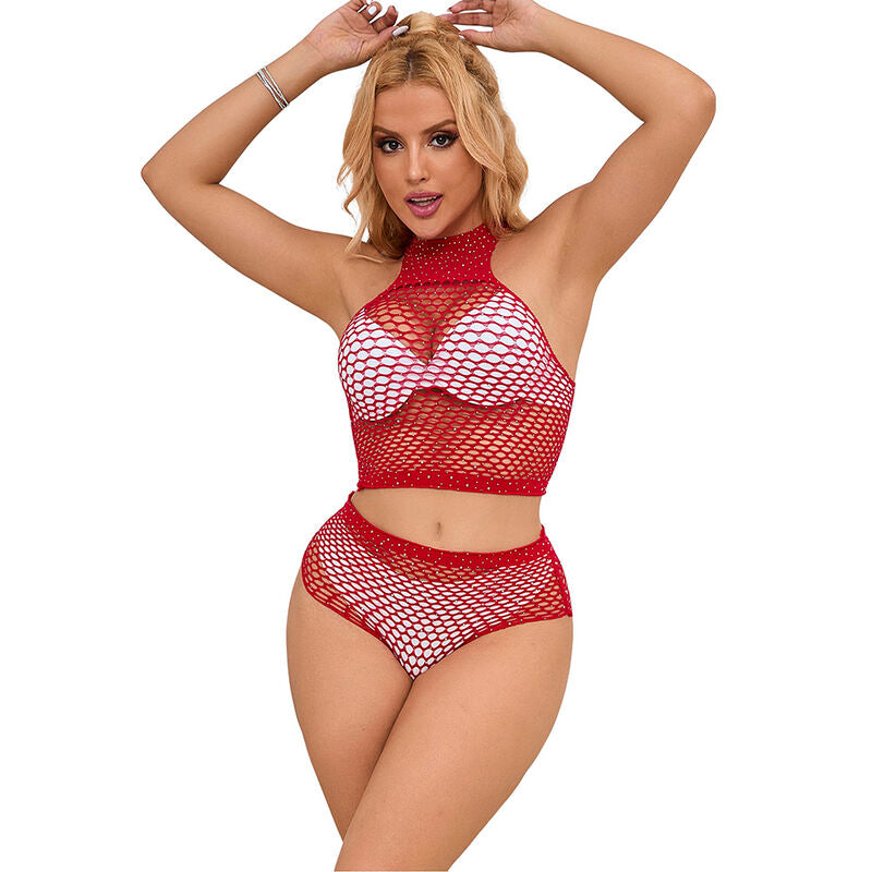 SUBBLIME SETS 952402 Ensemble Resille Losanges Roses Taille Unique — vue arrière
