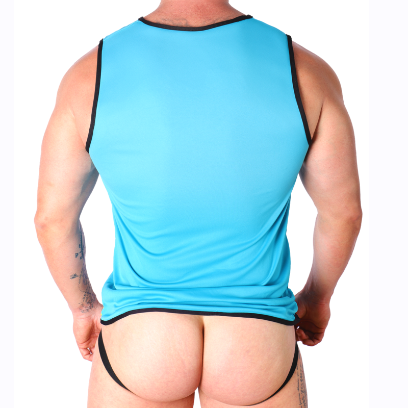 MACHO UNDERWEAR T-SHIRT BLEU L/XL — vue arrière