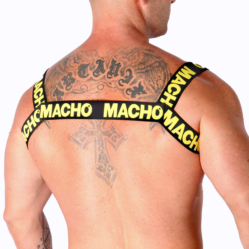 MACHO UNDERWEAR Harnais Double Jaune — vue alternative