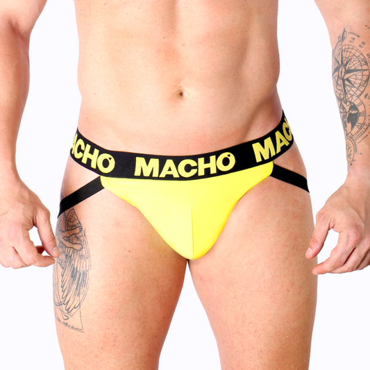 MACHO UNDERWEAR Mx25A Jock Lycra Jaune L - Aura Intime