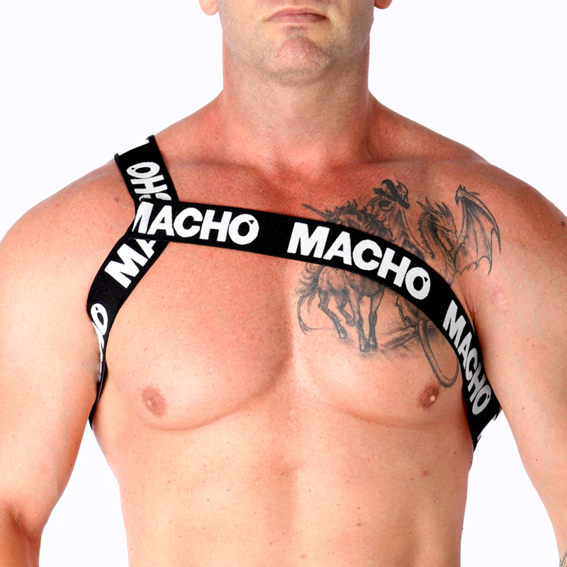 MACHO UNDERWEAR Harnais Romain Blanc L/Xl - Aura Intime