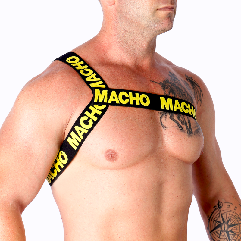 MACHO UNDERWEAR Harnais Romain Jaune L/Xl — vue détaillée