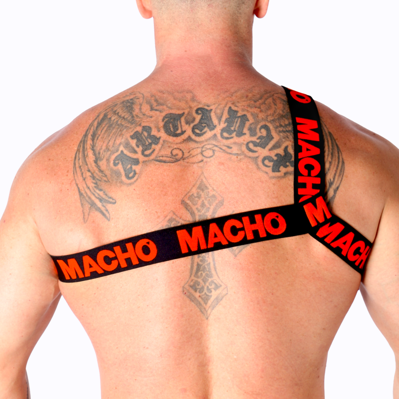 MACHO UNDERWEAR Harnais Romain Rouge L/Xl — vue arrière