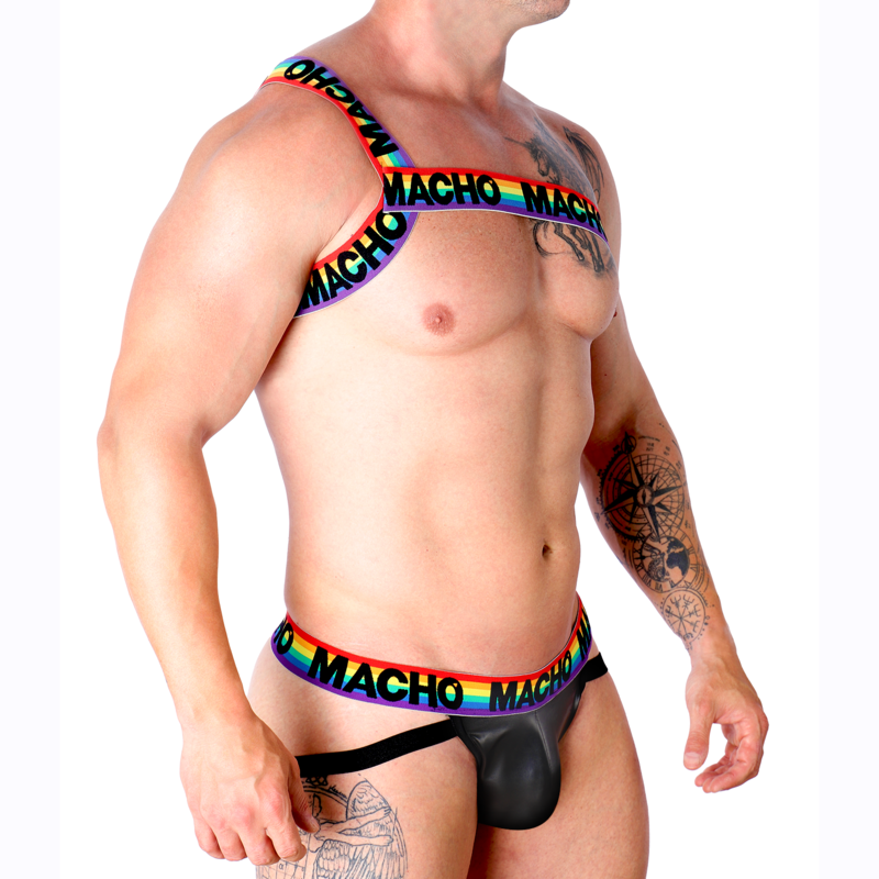 MACHO UNDERWEAR Harnais Romain Pride S/M — vue détaillée