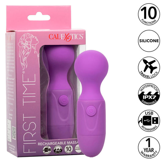 CALEXOTICS First Time Masseur Rechargeable 10 Vibrations Violet - Aura Intime