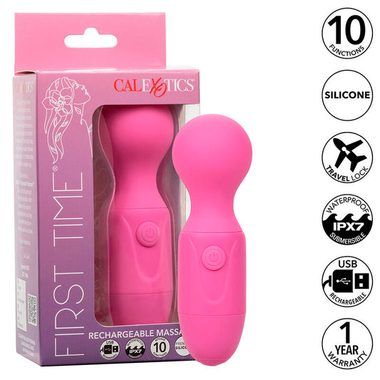 CALEXOTICS First Time Masseur Rechargeable 10 Vibrations Rose - Aura Intime