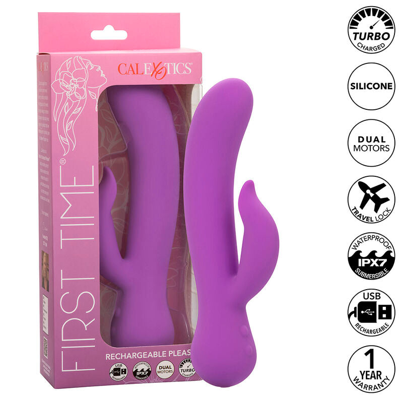 CALEXOTICS First Time Vibrateur Pleaser Rechargeable Violet - Aura Intime