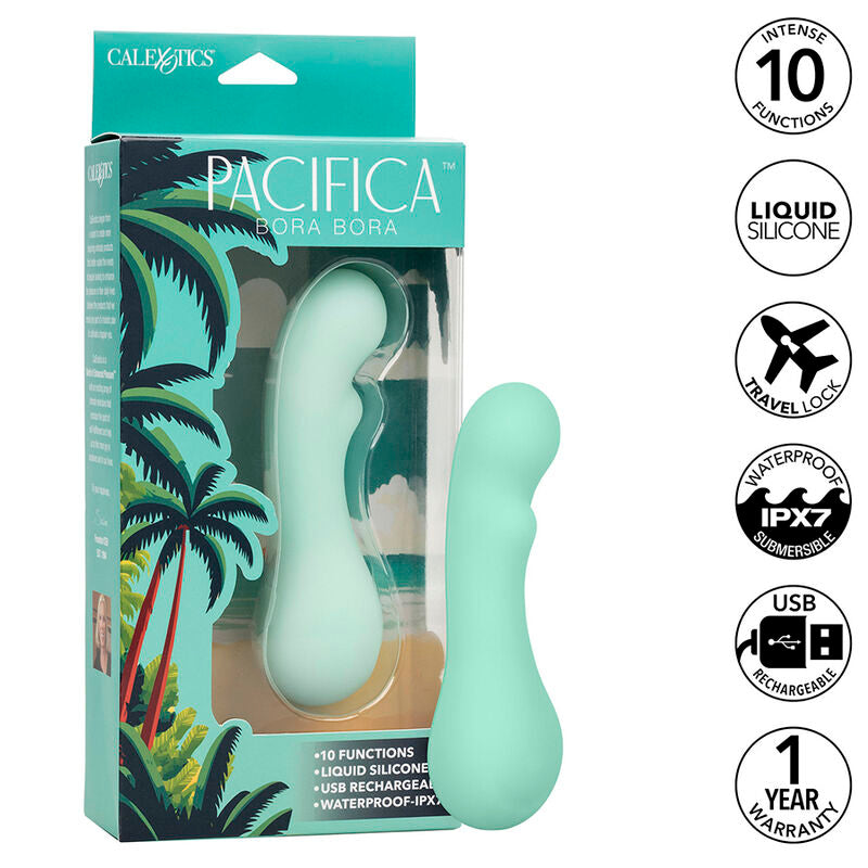 CALEXOTICS Pacifica Bora Bora Estimulateur Point G 10 Vibrations Aqua - Aura Intime