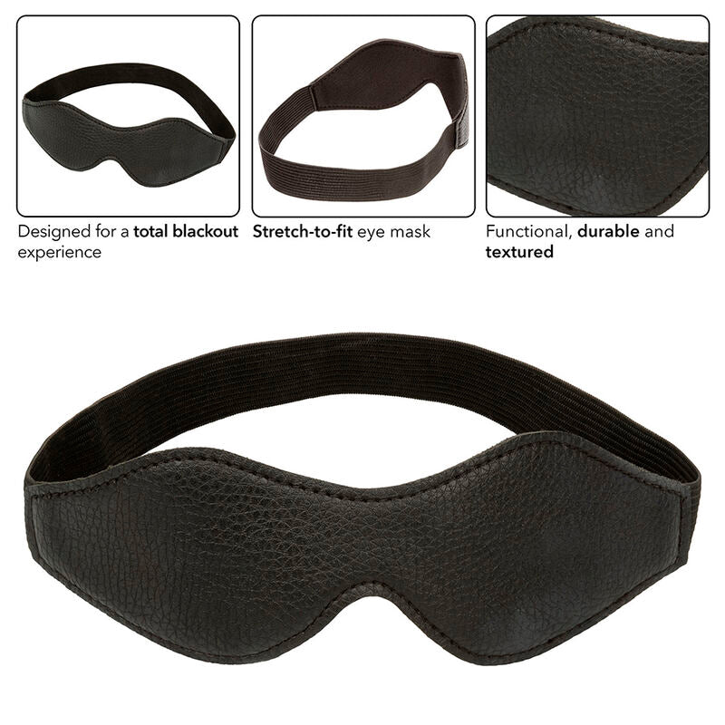 CALEXOTICS Nocturnal Masque Yeux Cuir Pvc Noir — vue arrière