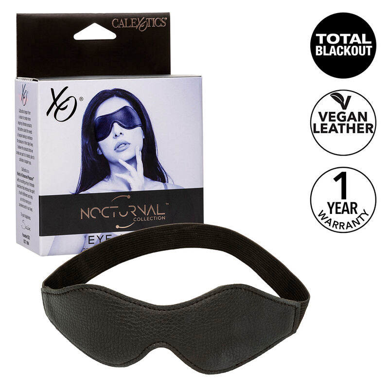 CALEXOTICS Nocturnal Masque Yeux Cuir Pvc Noir - Aura Intime