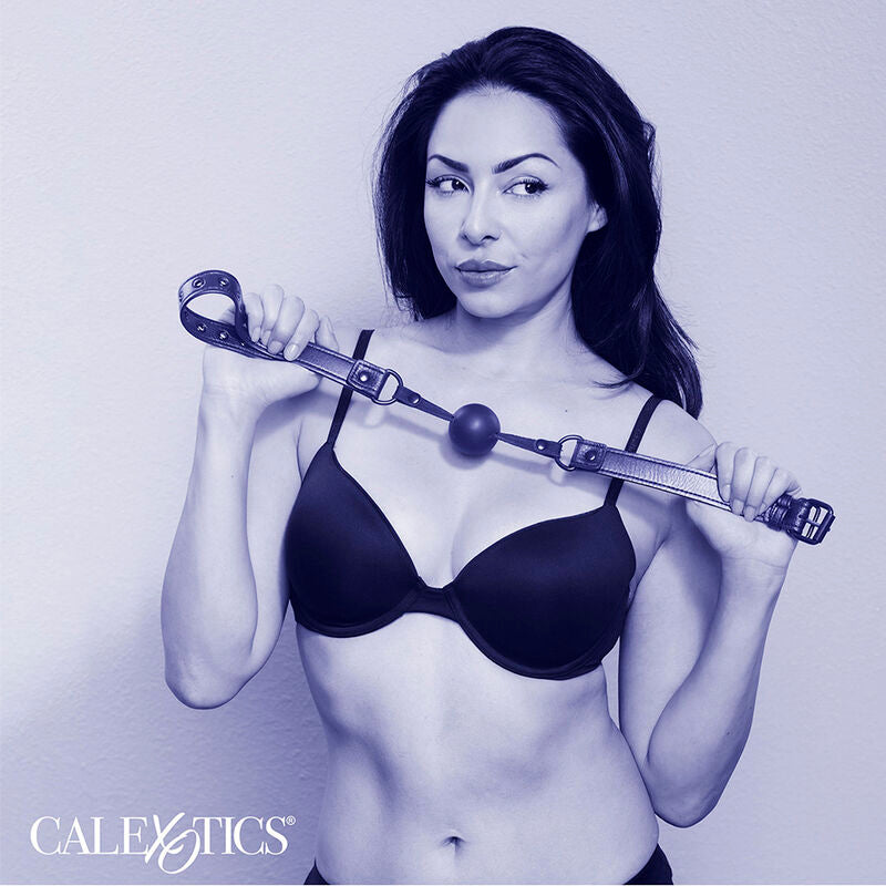 CALEXOTICS Nocturnal Bâillon À Boule Silicone Noir — accessoires inclus