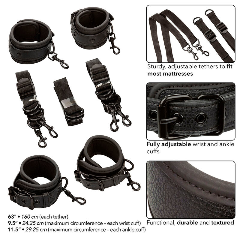 CALEXOTICS Nocturnal Ceinture Lit Réglable Cuir Noir — vue alternative