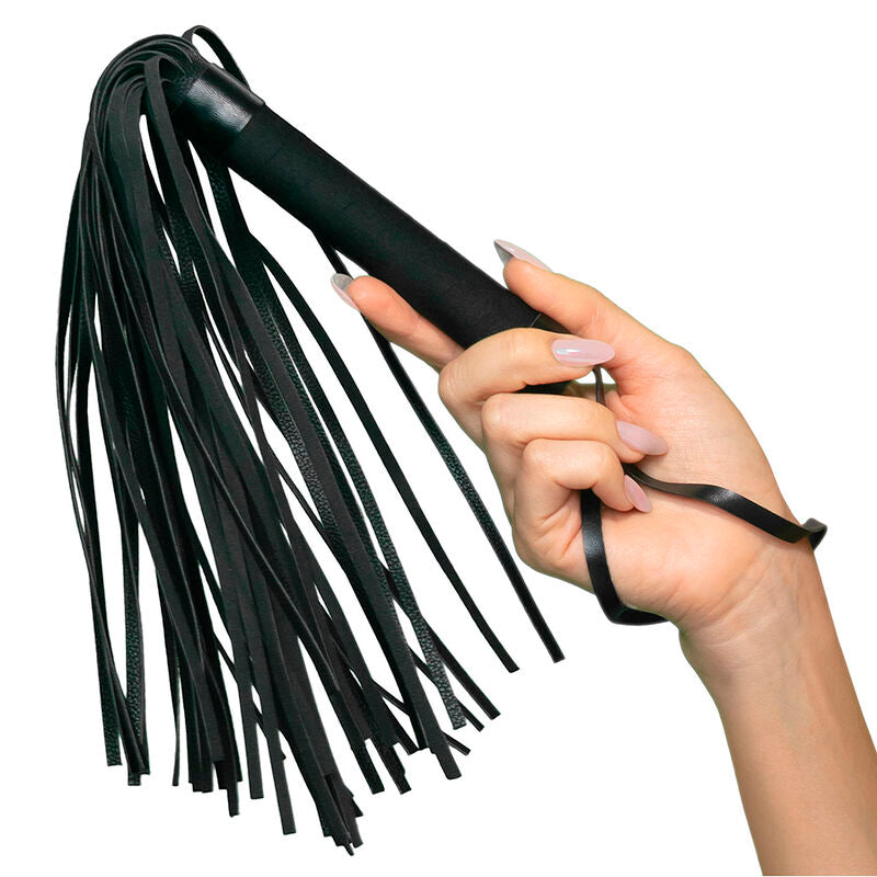 CALEXOTICS Nocturnal Flogger Cuir Noir — vue arrière