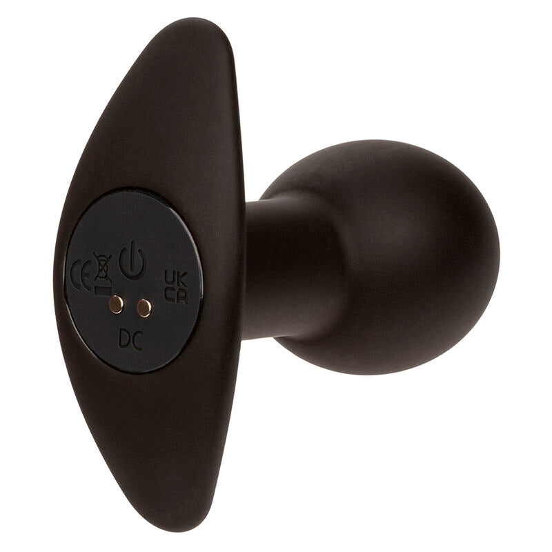 CALEXOTICS ROCK BOTTOM PLUG ANAL 10 VIBRATIONS SILICONE NOIR — accessoires inclus