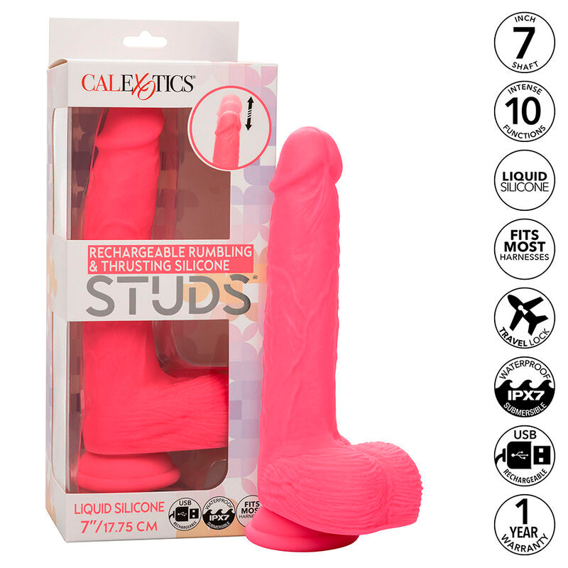 CALEXOTICS Studs Vibrateur Réaliste 10 Vibrations Rose - Aura Intime