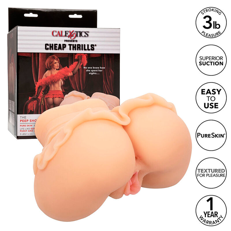 CALEXOTICS The Peep Show Girl Double Masturbateur Réaliste Chair - Aura Intime