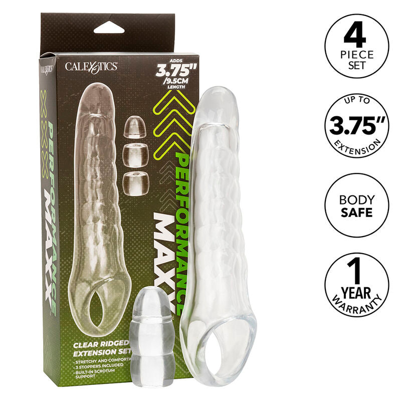 CALEXOTICS MAXX EXTENSEUR PÉNIS RÉGLABLE TRANSPARENT — vue détaillée