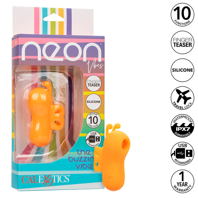 CALEXOTICS Neon Vibes Buzzing Vibe Stimulateur Doigts 10 Vibrations ... - Aura Intime