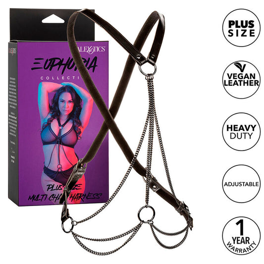 CALEXOTICS Euphoria Harnais Multichaîne Premium Grande Taille - Aura Intime